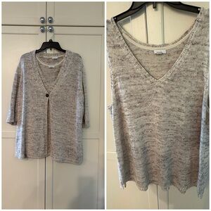 J. Jill Multicolor Knit Tunic length Sweater/cardigan. Selling as a set.